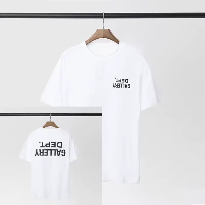 GALLERY DEPT inspiré revers imprimé T-Shirt 100% coton surdimensionné Streetwear T-Shirt hommes femm