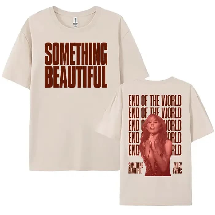 Fin du monde T-shirt Miley Cyrus quelque chose beaux t-shirts à manches courtes coton homme