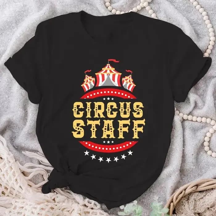 T-shirt manches courtes femme, estival et décontracté, imprimé de l'équipe de cirque, à la mode, amp