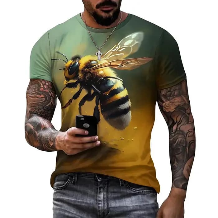 T-shirt graphique équation en accent d'abeille pour hommes et femmes