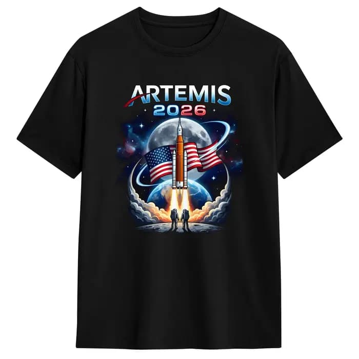 T-Shirt Artemis 2 Moon Mission, classique, en coton, tendance, pour hommes, hauts décontractés, été