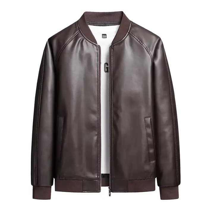 Veste en similicuir pour homme, tendance printemps-automne, style business décontracté, pour le quot