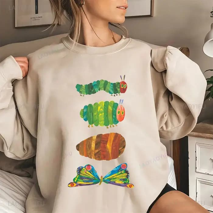 Le sweat-shirt chenille très affamé mignon Fnny