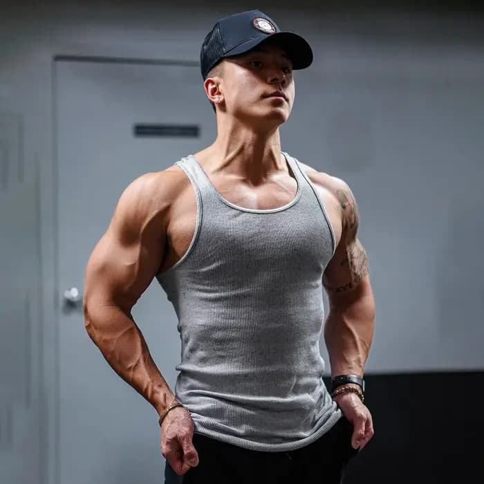 Hommes débardeur t-shirt Singlet gymnastique entraînement Fitness chemise sans manches musculation musculaire respirant sous la taille