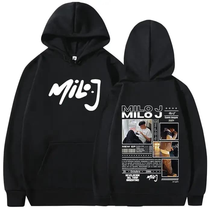 Rappeur Milo J 111 Album Merch sweat à capuche pour homme femmes vêtements Vintage Hip Hop