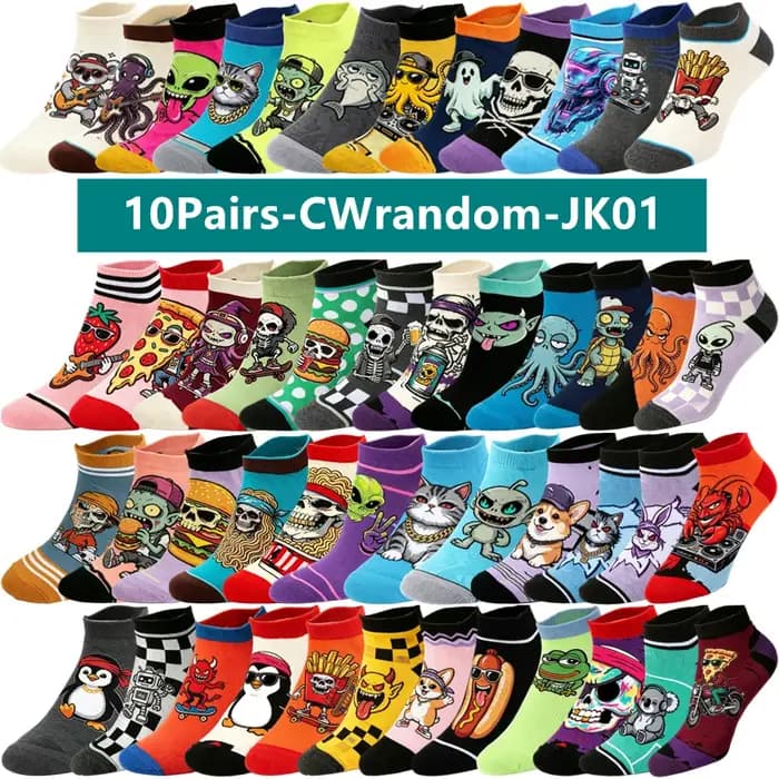 10 paires de chaussettes de style streetwear hip hop