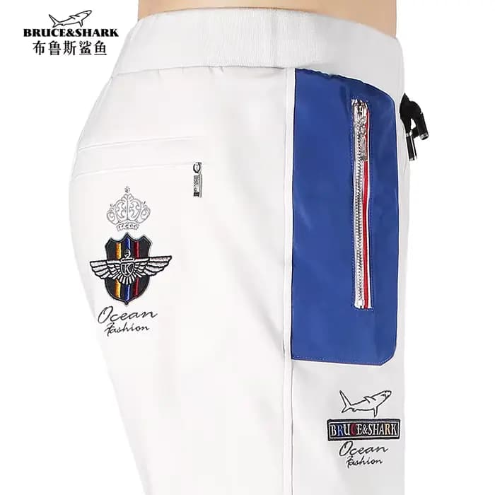 Pantalon de sport en coton à taille élastique pour hommes