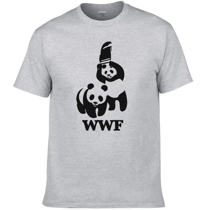 Panda comédie à manches courtes Cool Camiseta T-shirt hommes