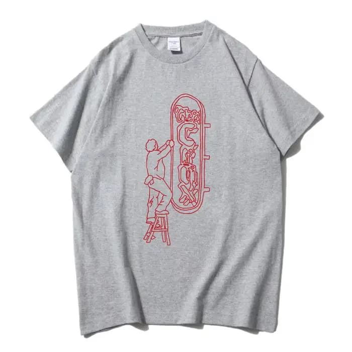 Le Crux Sign Ringer T-Shirt Djo chanteur impression t-shirts pour hommes à manches courtes été col rond