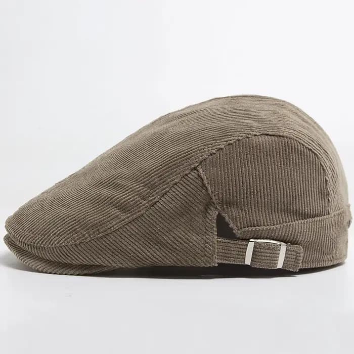 Béret en velours côtelé pour hommes et femmes