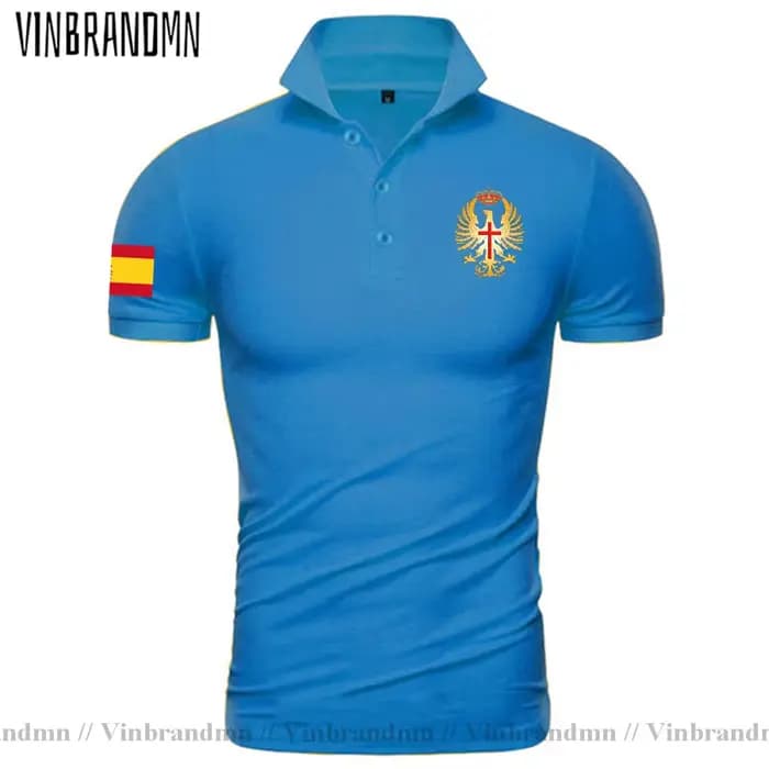Armée royaume d'espagne Espana ESP espagnol Spaniard hommes coton été coupe ajustée à manches courtes couleur unie polos t-shirts de mode