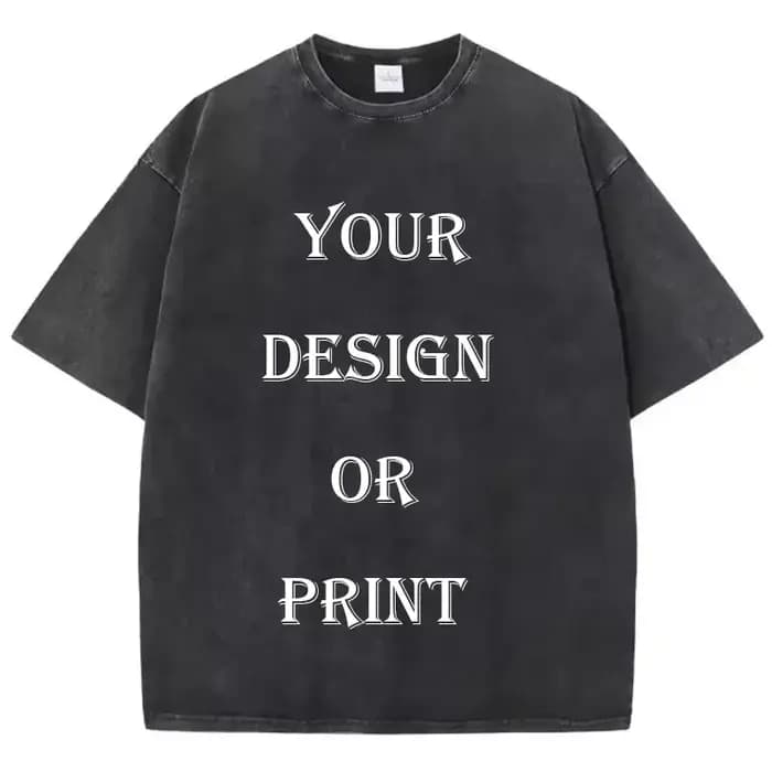 T-shirt unisexe 100% coton lavé