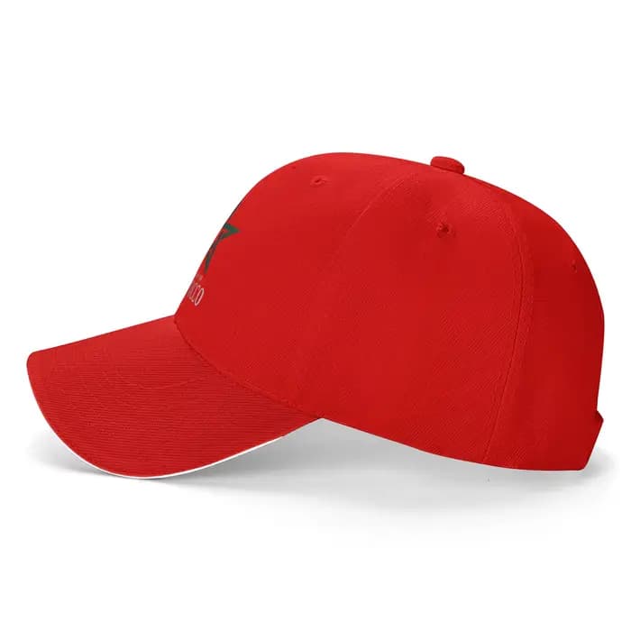 Casquette de baseball décontractée avec drapeau du Royaume du Maroc
