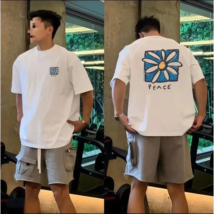 Nouveau t-shirt unisexe à motif floral américain style streetwear