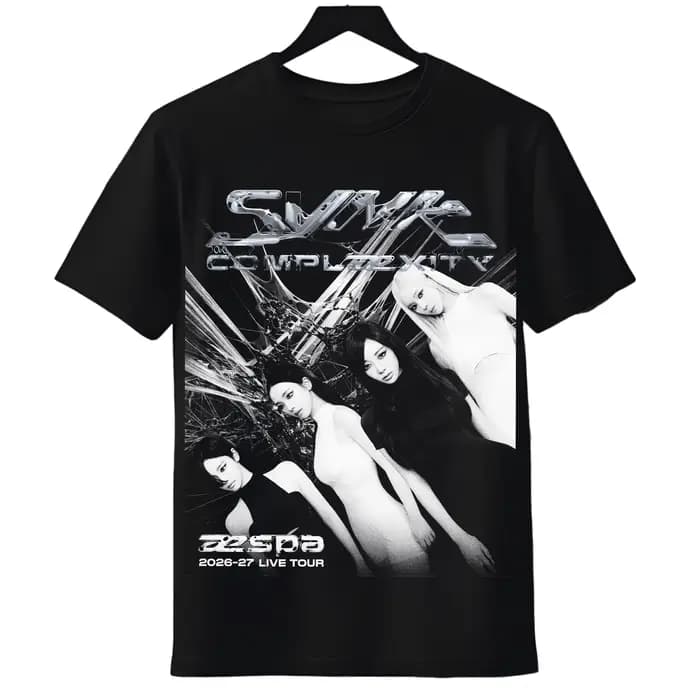 T-shirt Aespa Synk Complaexity Live Tour 2026 pour hommes et femmes, vêtements d'été en coton Y2K, m