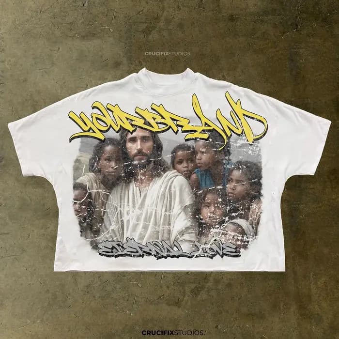 Street Sage Hip Hop Vintage graphique T-Shirt surdimensionné coton