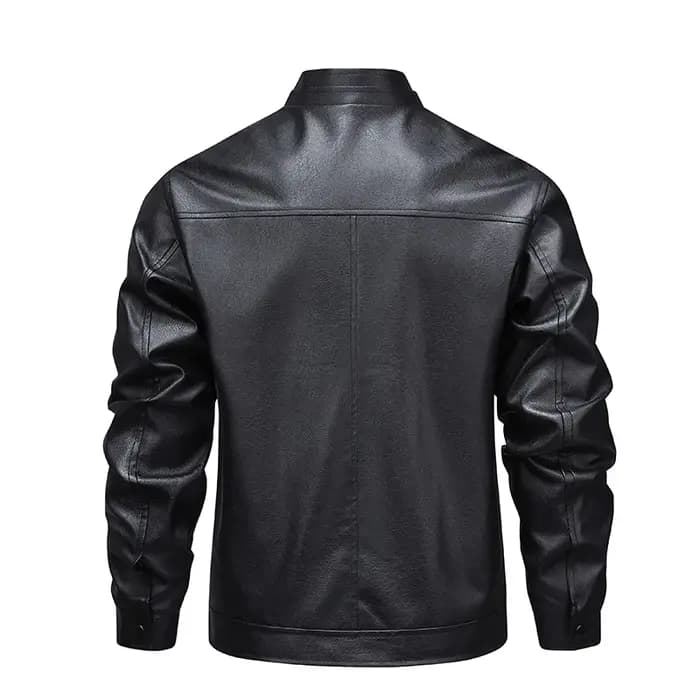 Transfrontalier 2025 nouvelle veste en cuir hommes manteau automne nouveau col montant veste hommes