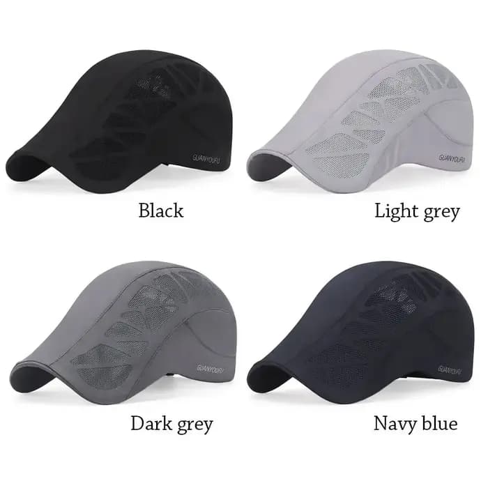 Casquette Béret Tendance Été Lettre Newsboy Séchage Rapide Anti-UV