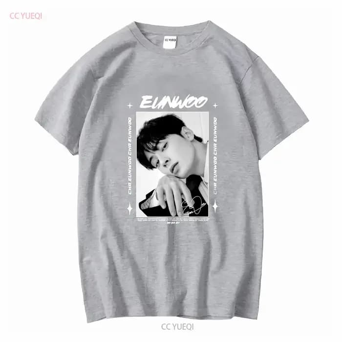 Cha Eunwoo suho vraie beauté t-shirt cadeau fans nouveau vintage lavé streetwear graphique étiré vêtements de créateur de mode décontracté