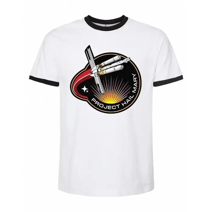 T-shirt Rétro Project Hail Mary avec Design Imprimé 3D