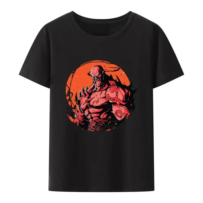 Guerrier nouveau et frais décontracté imprimé t-shirt caractère Camisetas hommes vêtements belle respirant loisirs Y2k Hipster nouveauté bandes dessinées
