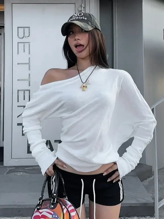 T-shirt à Manches sulfpour Femme