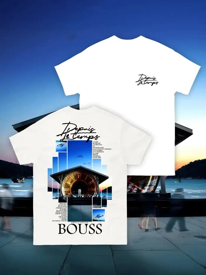 T-shirt imprimé du rappeur français Bouss
