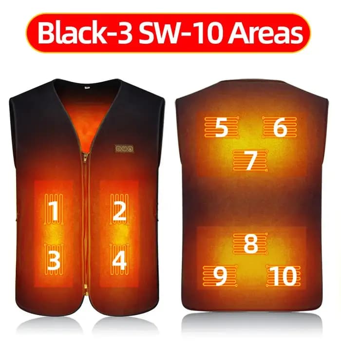 Gilet chauffant 10 zones pour hommes et femmes