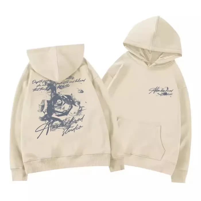 Sweat-shirt à capuche Rose Flower pour hommes et femmes