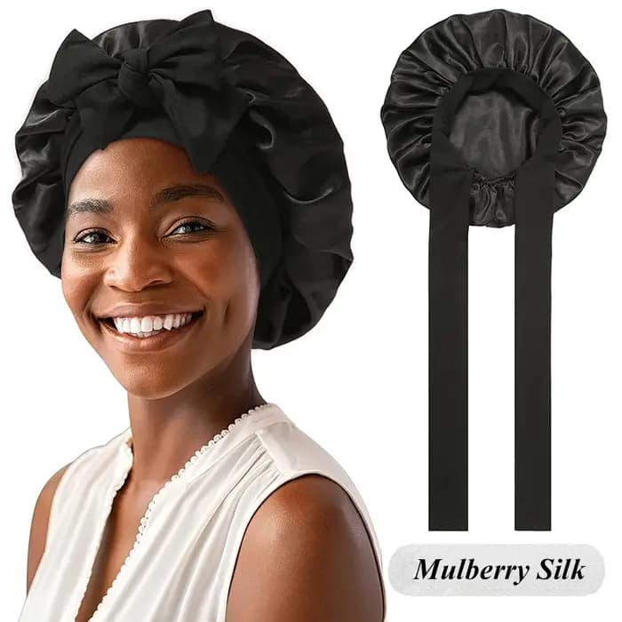 Bonnet de couchage en soie de mûrier 100% pour femmes