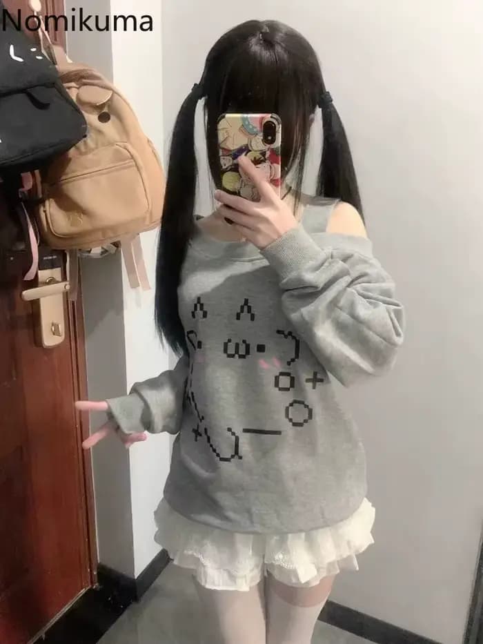 Sweat à capuche japonais pour femmes