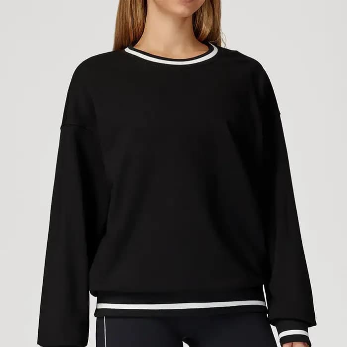Sweat à capuche à manches longues pour femmes, ample, col rond, à la mode, décontracté, pour l'extér