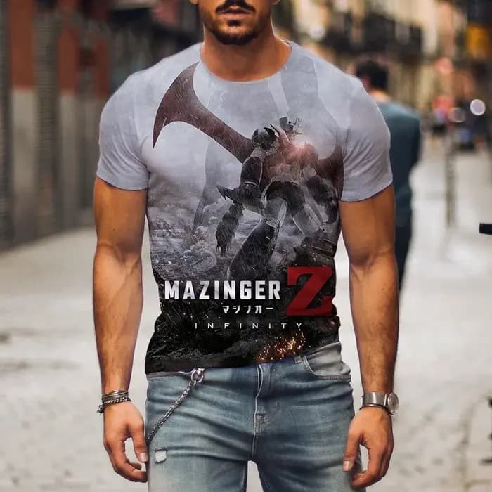 Mazinger Z 3D impression T-Shirts Anime Robot hommes femmes décontracté mode à manches courtes t-shirt surdimensionné