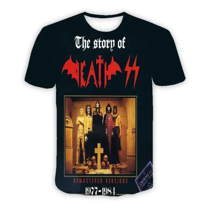 CAVVING T-shirts décontractés imprimés en 3D DEATH SS
