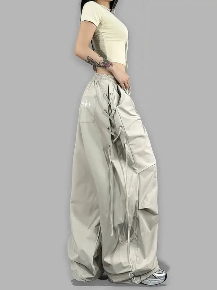 Pantalon cargo de jogging streetwear américain pour femme