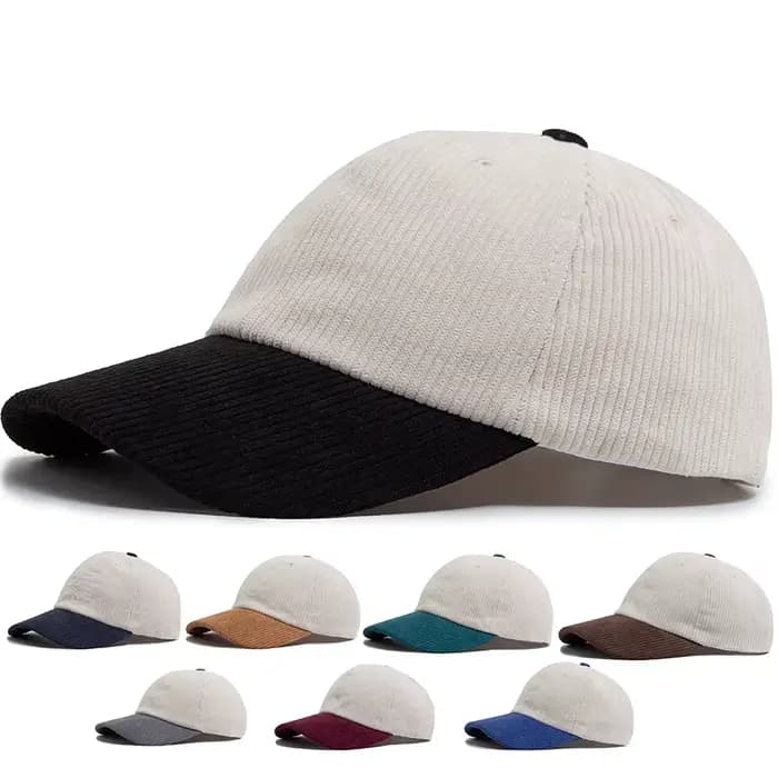 Casquette de Baseball en velours côtelé pour homme et femme