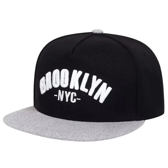 Casquette snapback brodée avec la lettre BROOKLYN pour hommes