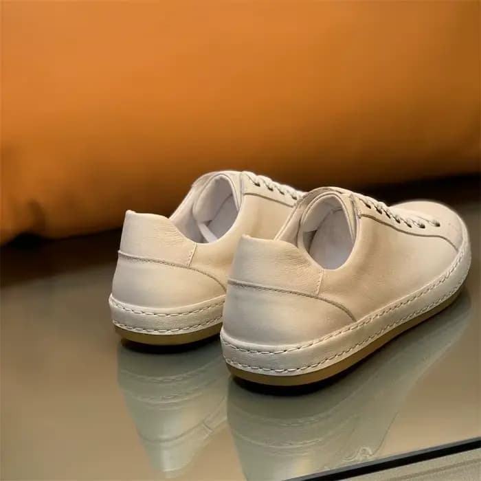 Collection classique européenne 2025 Premium Vintage baskets en cuir véritable chaussures pour hommes décontractées d'affaires