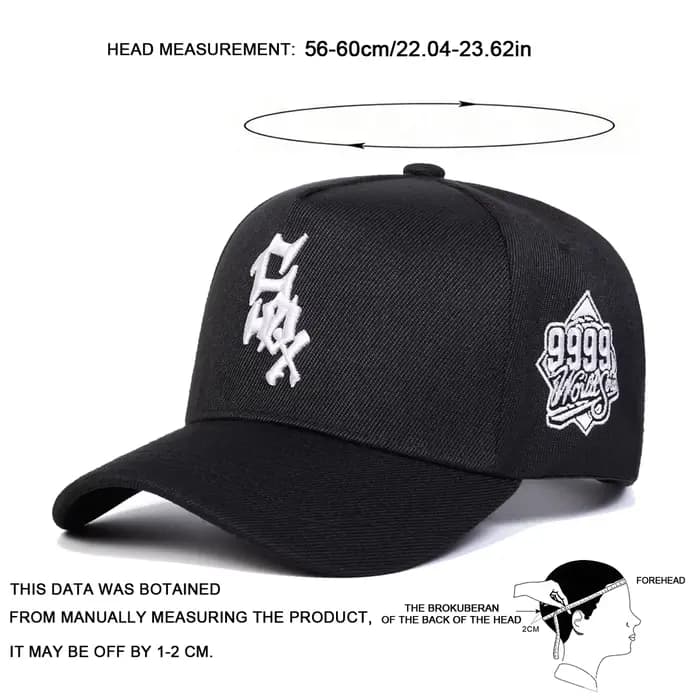Casquettes de baseball unisexes SOX 9999 avec broderie de lettres