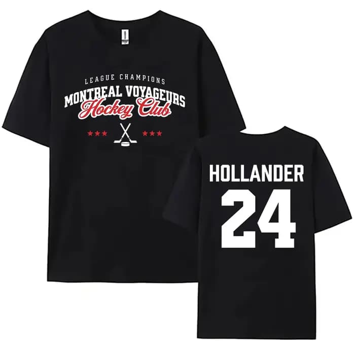 24 Hollander Montreal Voyageurs Merch T-shirt de rénovation chauffée TV chaude unisexe Streetwear fe