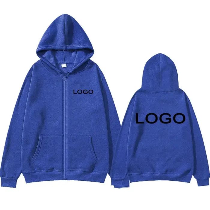 Sweat à capuche à fermeture éclair imprimé personnalisé pour hommes et femmes, sweat-shirt à manches
