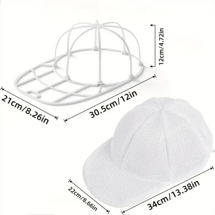 Support de lavage pour casquettes de baseball et sac de lavage en filet pour machine à laver, accessoire de protection et d'entretien pour casquettes.