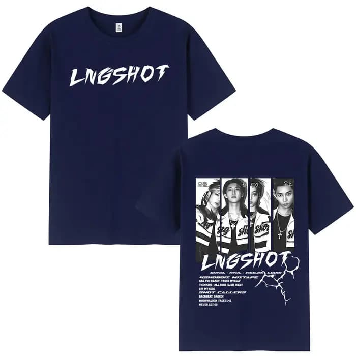 T-shirt coréen Kpop Lngshot OHYUL RYUL WOOJIN LOUIS pour hommes et femmes
