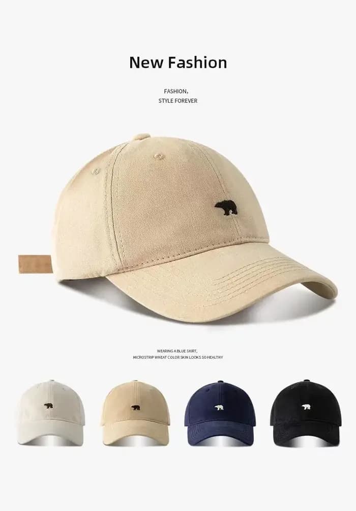 Chapeau de soleil brodé ours polaire