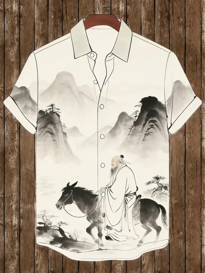 Chemise d'été à manches courtes pour hommes