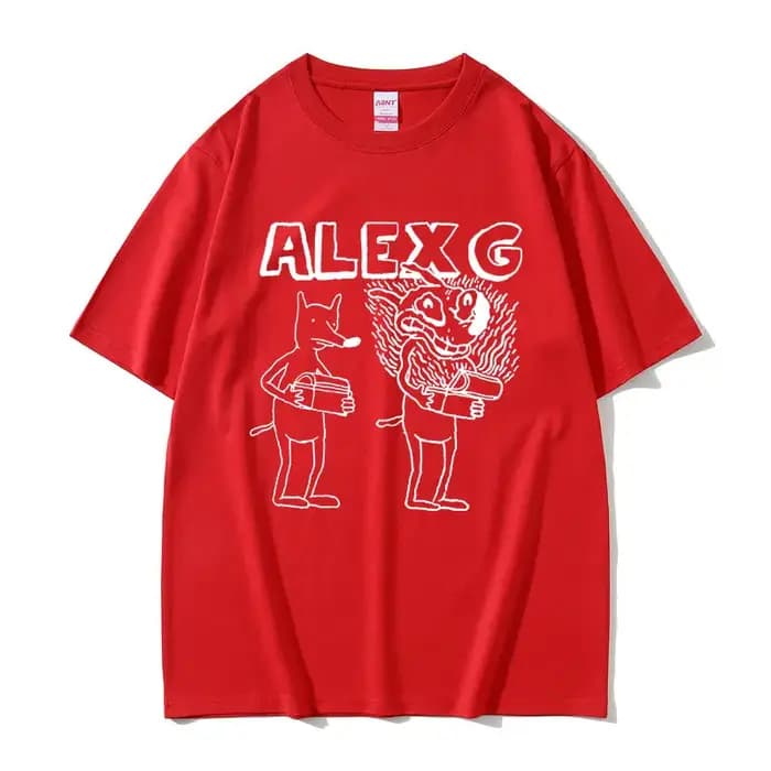 T-shirt manches courtes homme et femme, estival et décontracté, avec imprimé du chanteur Alex G, à l