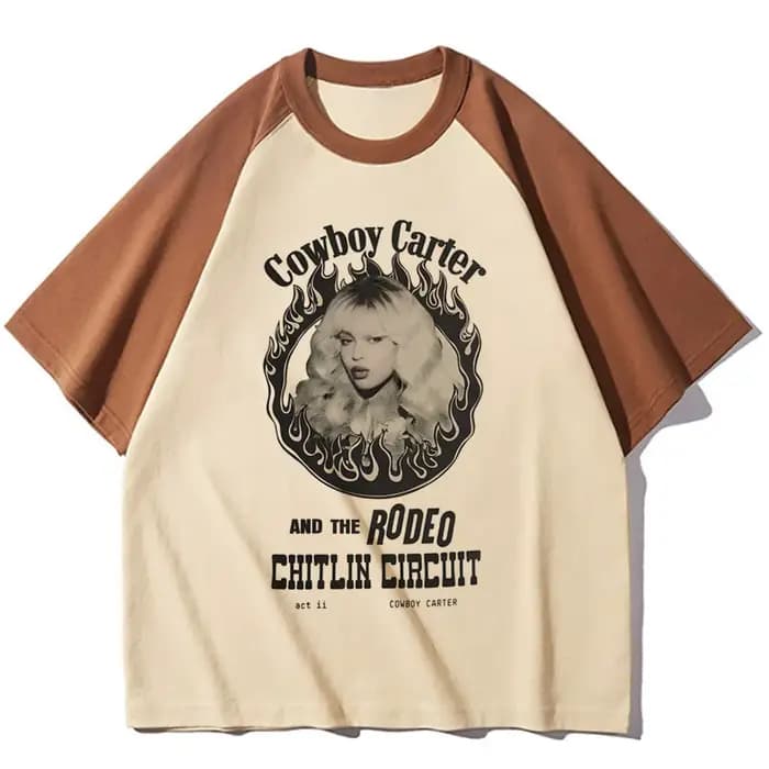 Beyonce Cowboy Carter t-shirt femme hip hop années 2000 harajuku confortable respirant coréen vêtements numérique classique