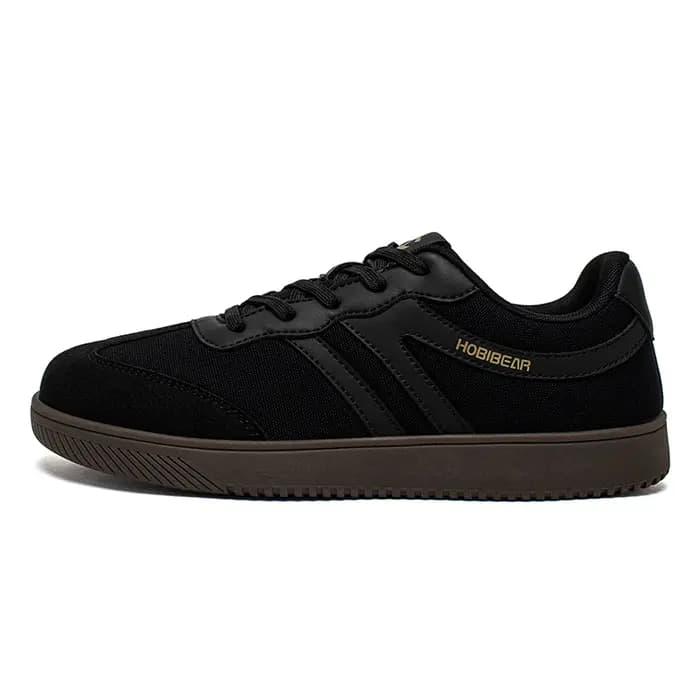 HOBIBEAR chaussures à bout large hommes femmes tissu minimaliste Sneaker à lacets