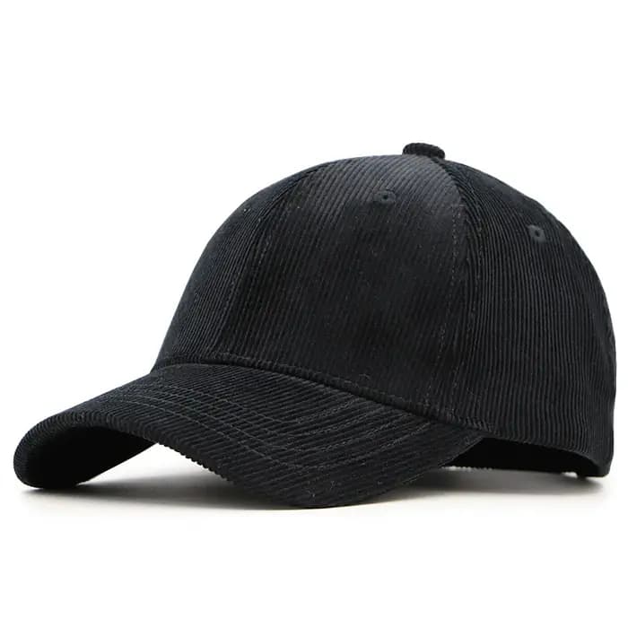 Casquette en velours côtelé pour homme à grande circonférence de tête