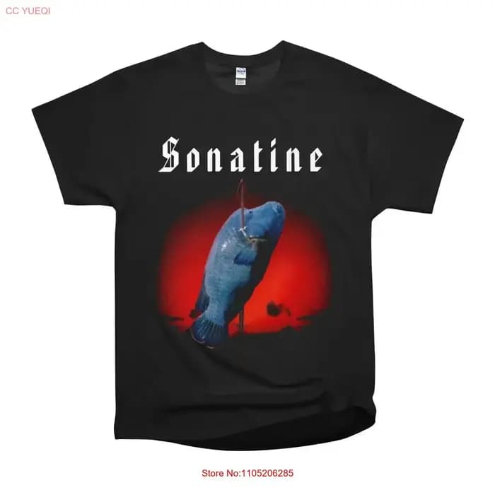 NWT Sonatine Takeshi Kitano film japonais t-shirt vintage lavé haut polyvalent pour un usage quotidien streetwear respirant